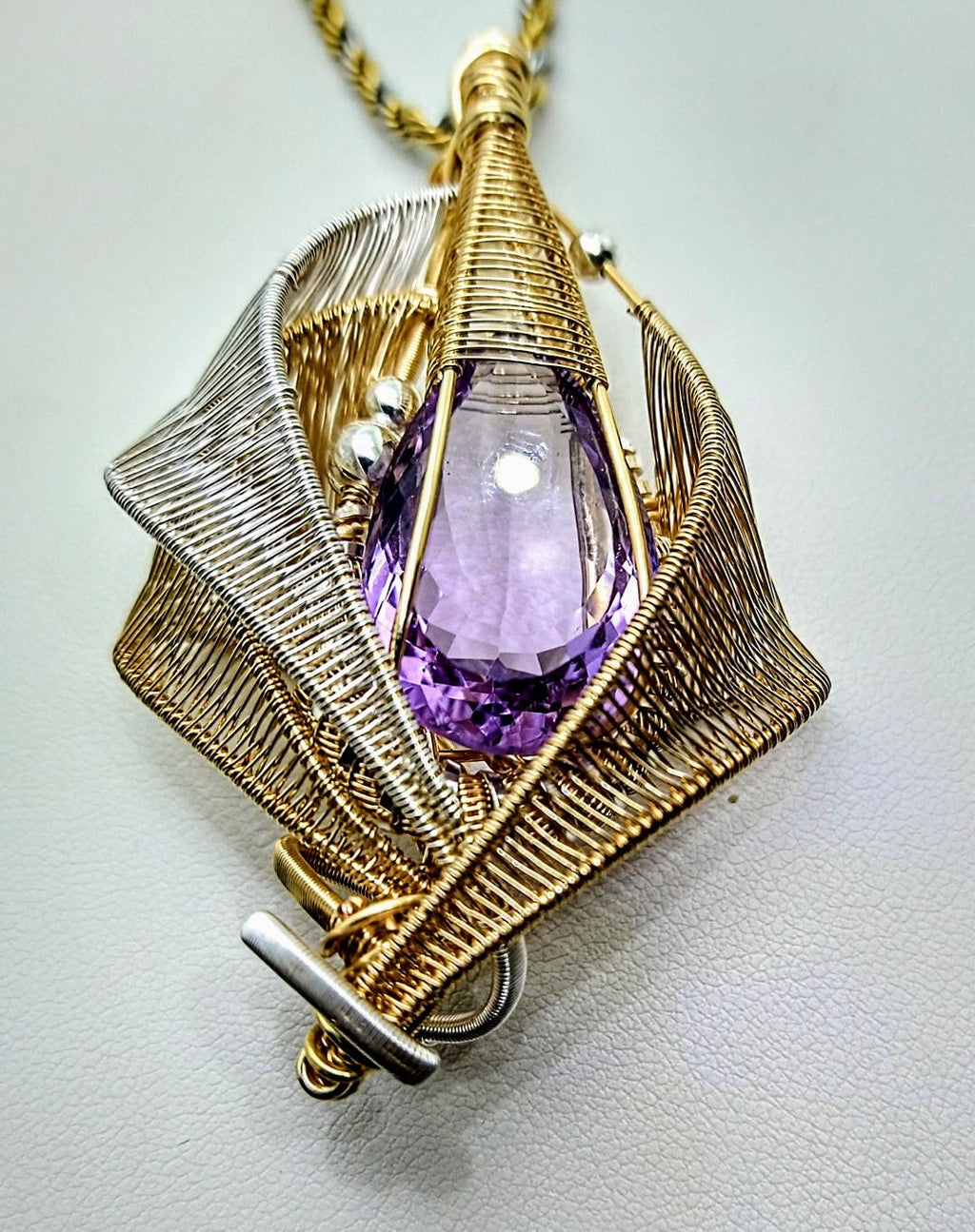 Amethyst Amulet – Faceted Amethyst Crystal Amulet for Protection