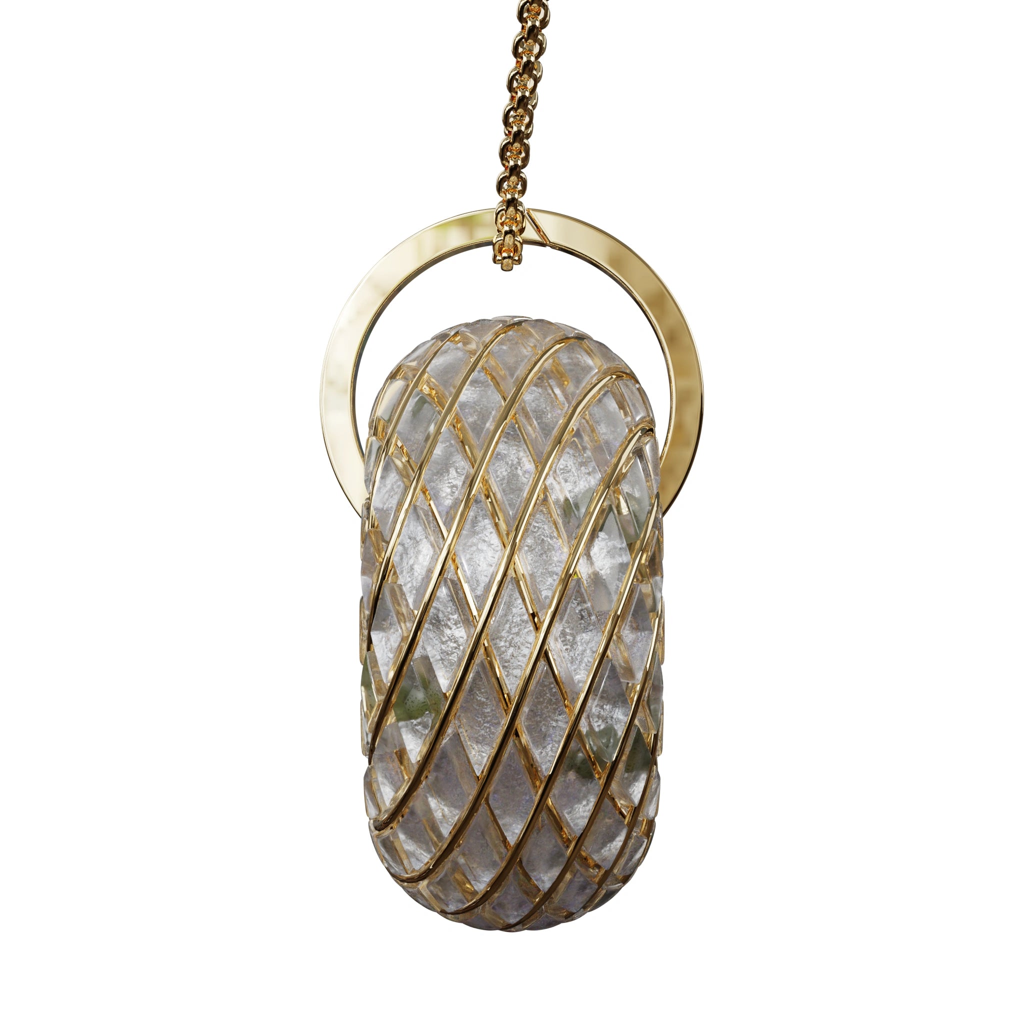 Moldavite & Angel Aura - iTorus iZ Crystal Toroidal Pendant