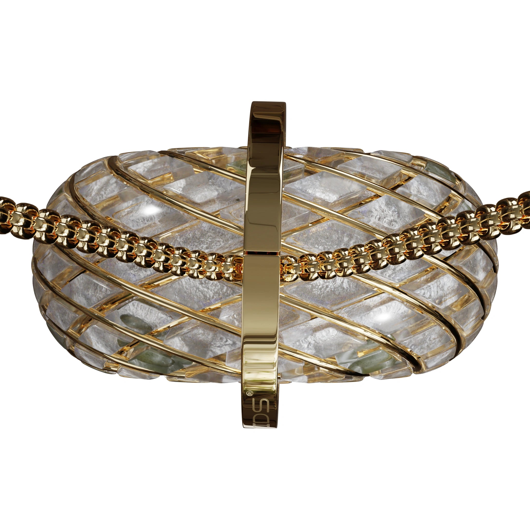 Moldavite & Angel Aura - iTorus iZ Crystal Toroidal Pendant