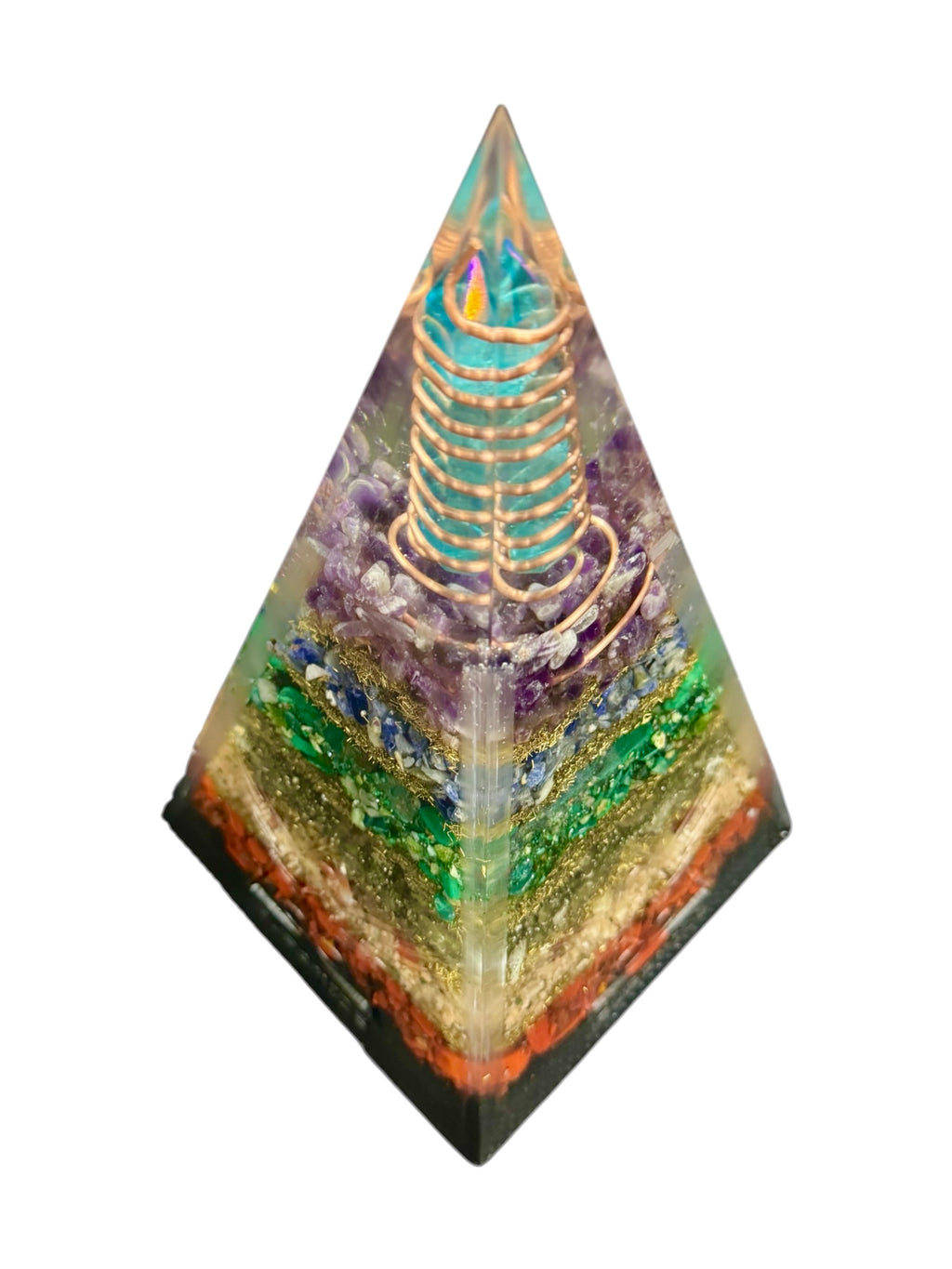 Orgone Nubian, Large 7 Chakras Pyramid