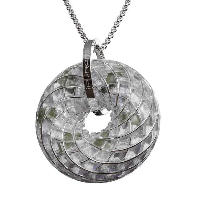 Moldavite & Angel Aura - iTorus iZ Crystal Toroidal Pendant