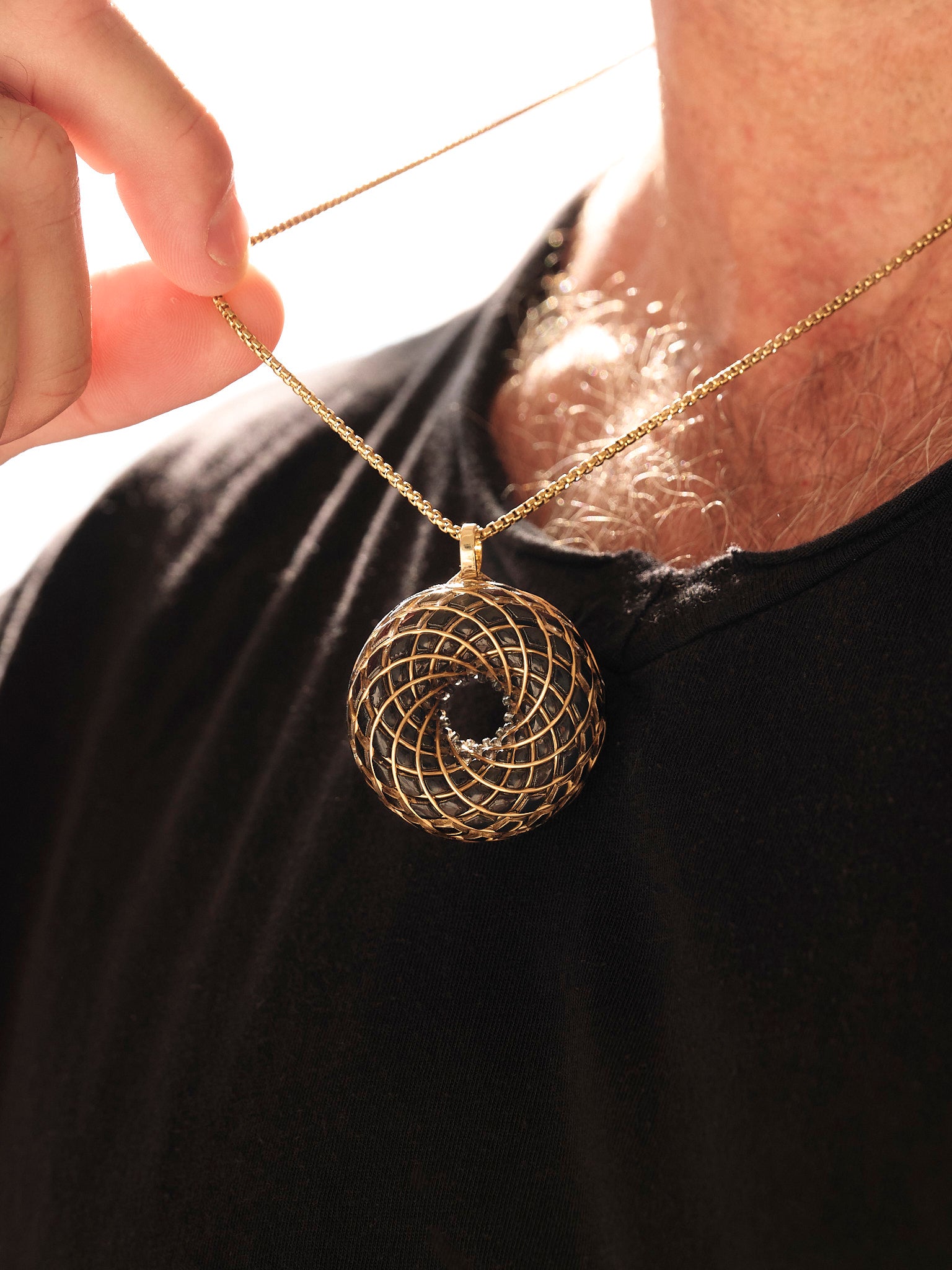 C60 Shungite - iTorus iZ Crystal Toroidal Pendant