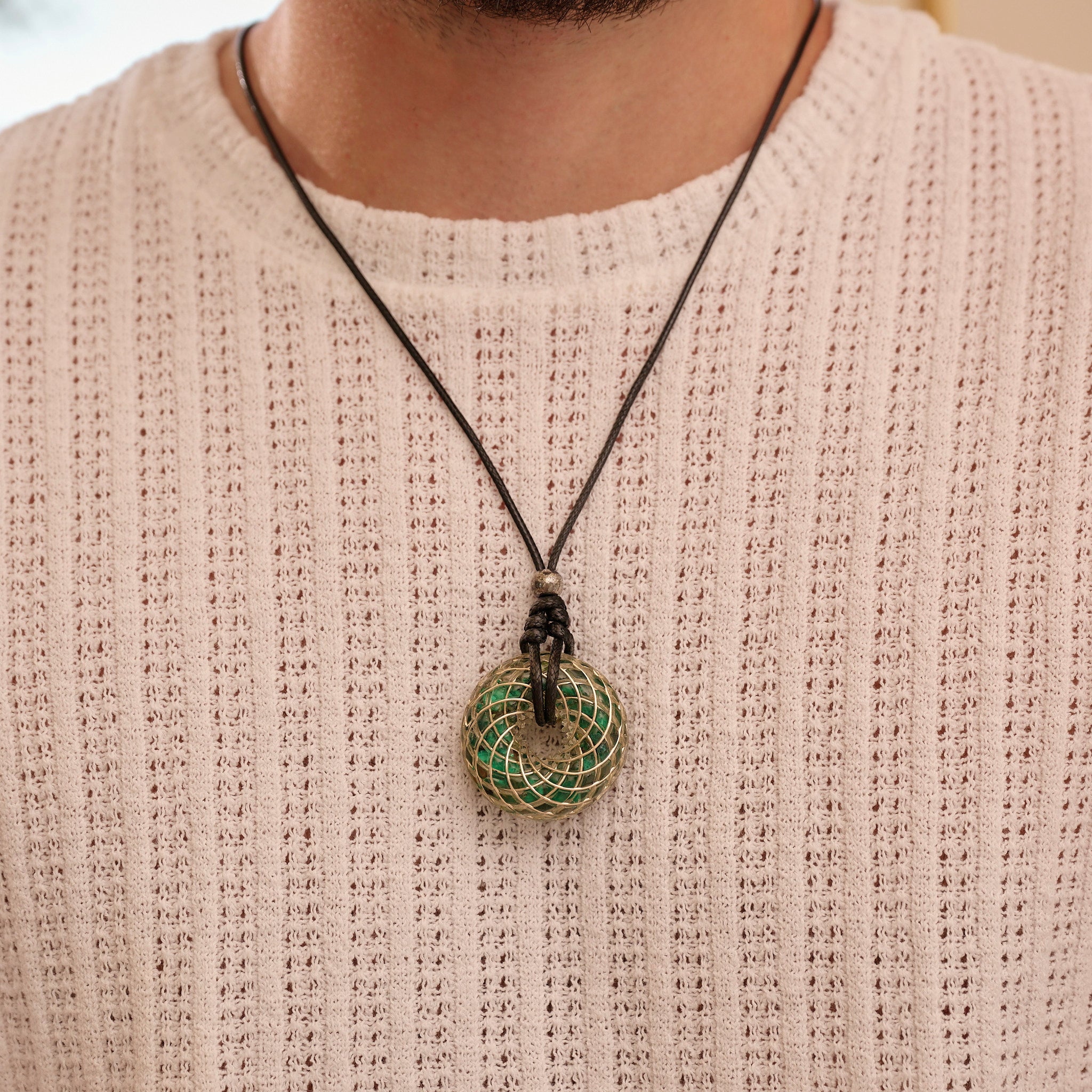 Heart Stone iTorus iZ Crystal Toroidal Pendant