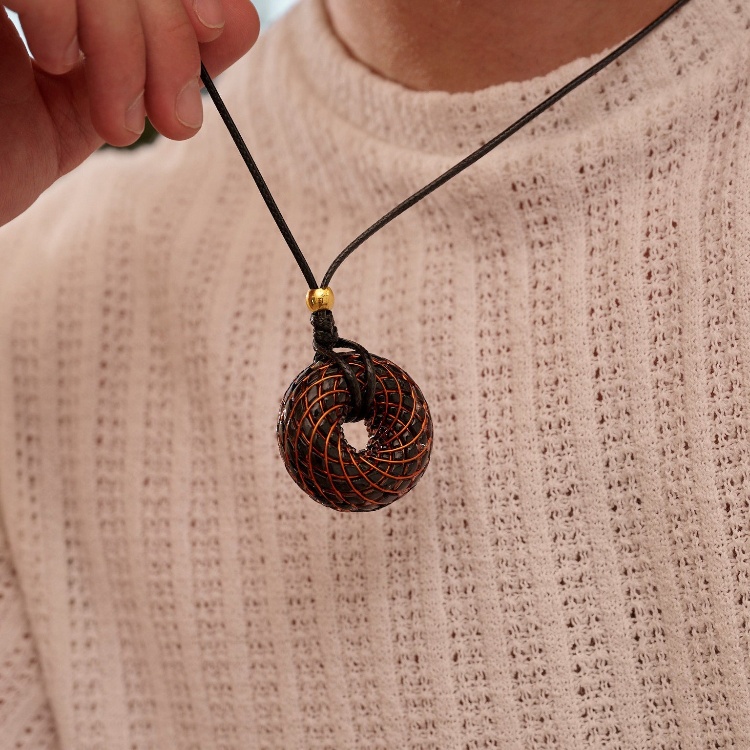 C60 Shungite - iTorus iZ Crystal Toroidal Pendant