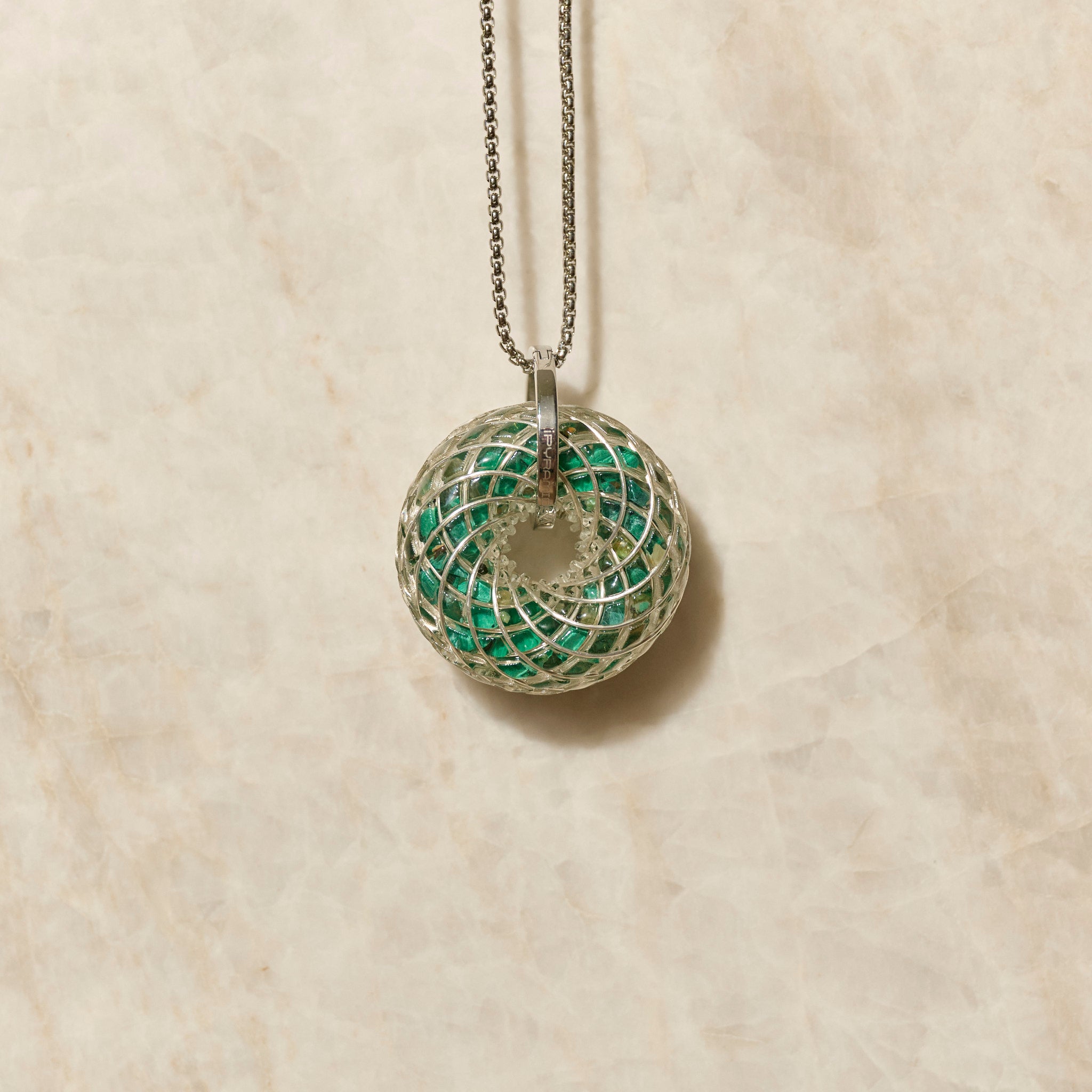 Aqua Superluminal iTorus iZ Crystal Toroidal Pendant