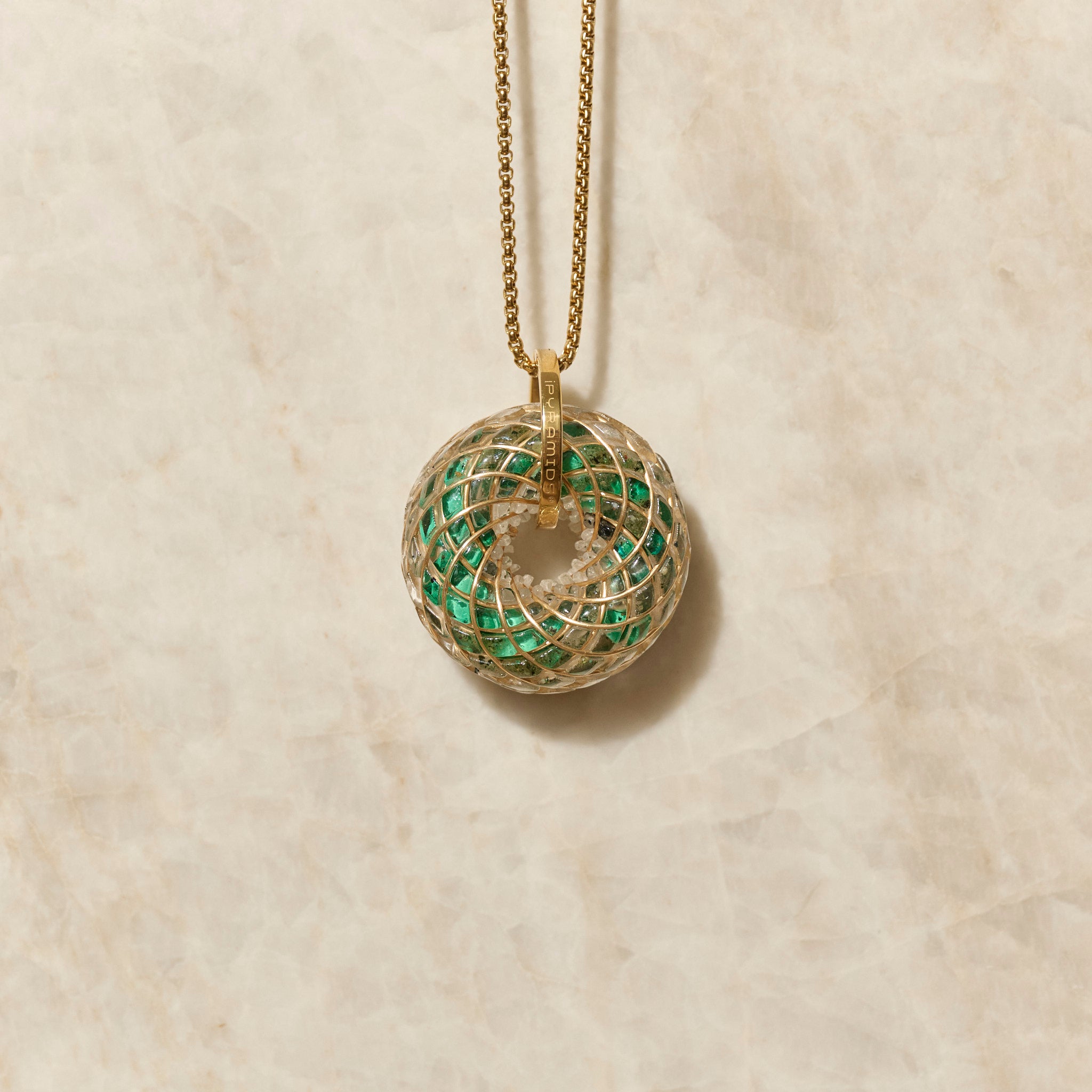 Heart Stone iTorus iZ Crystal Toroidal Pendant