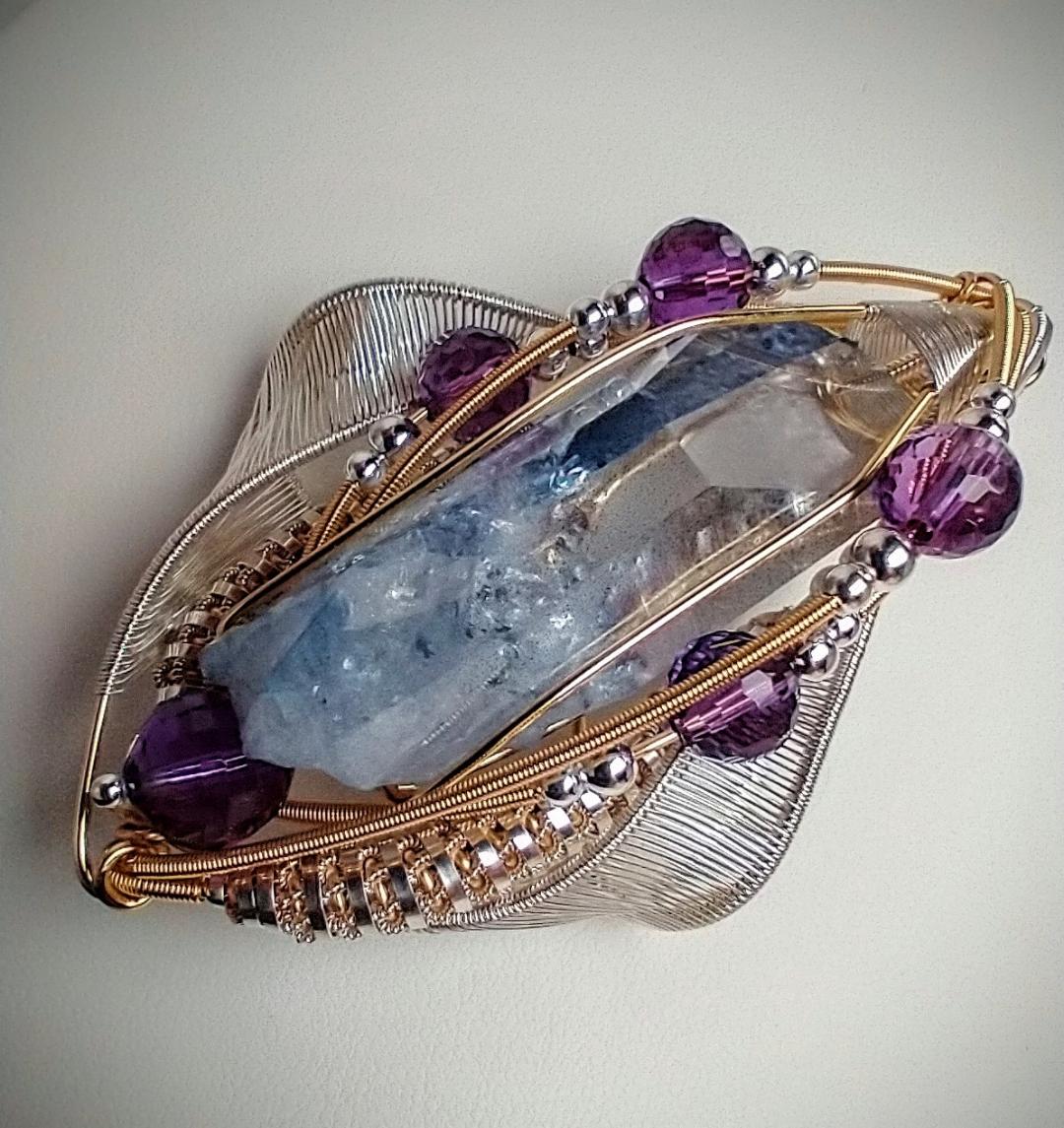 AQUA AURA + AMETHYST AMULET