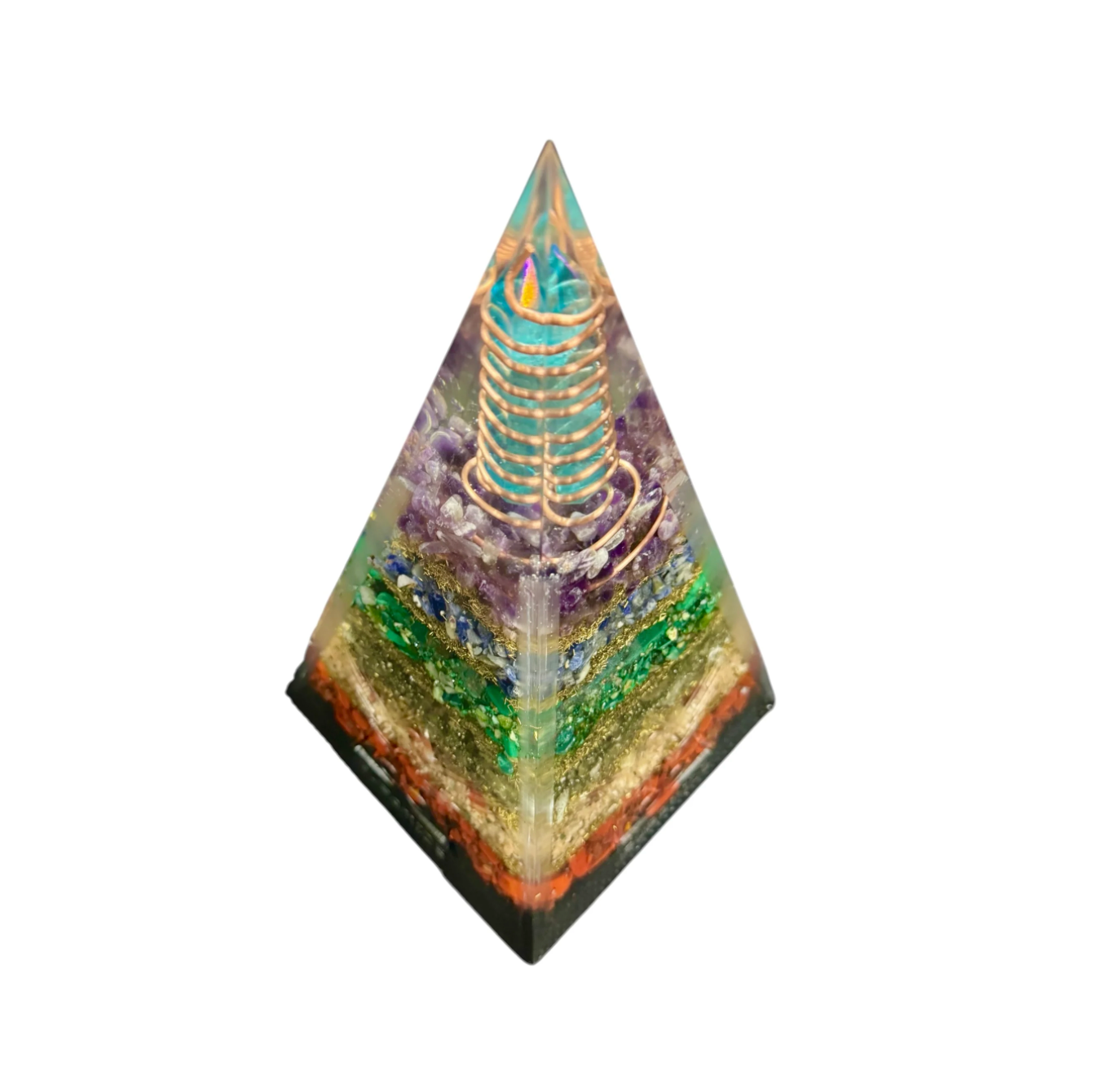Orgone Nubian, Large 7 Chakras Pyramid