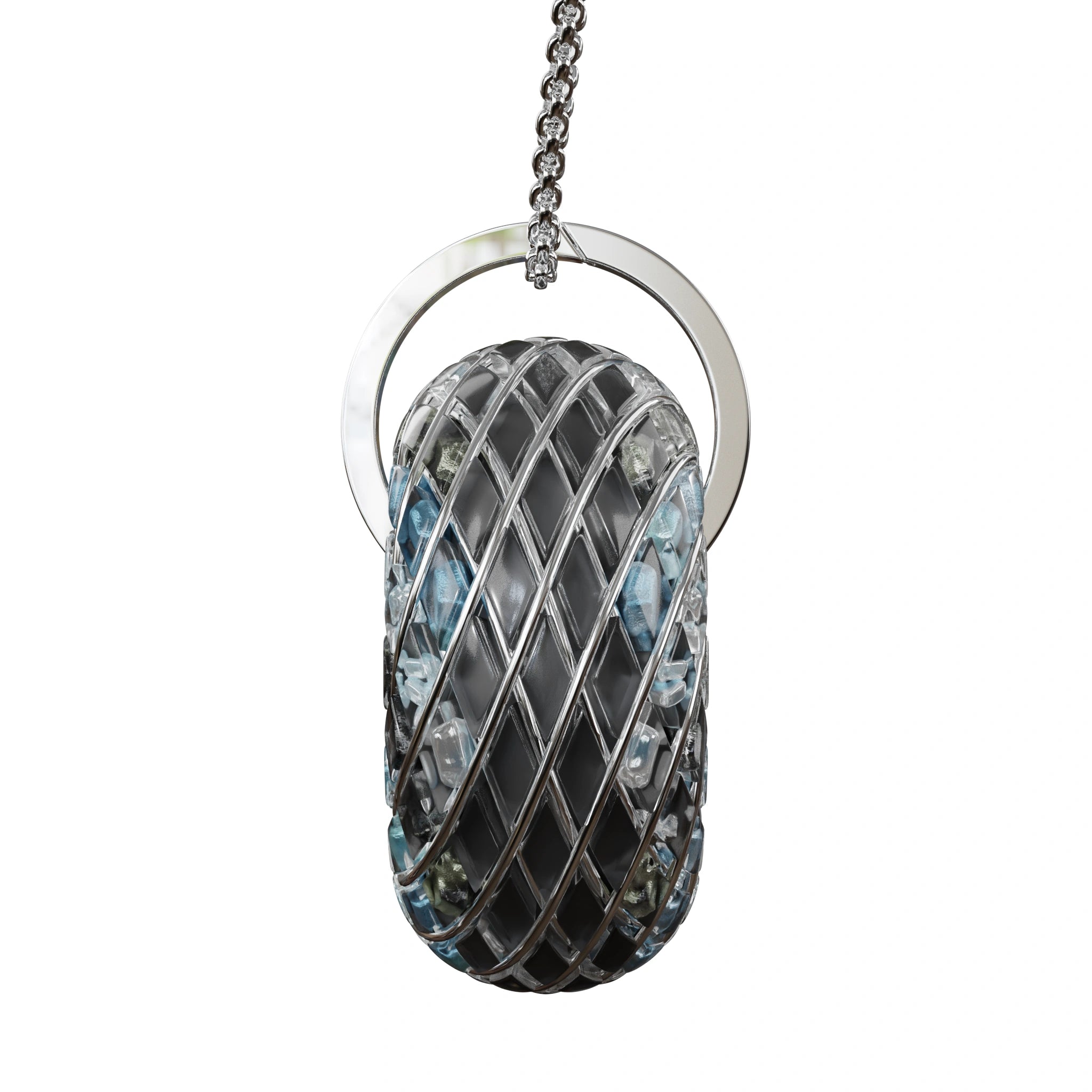 Custom Superluminal Spiral iZ Crystal Toroidal Pendant