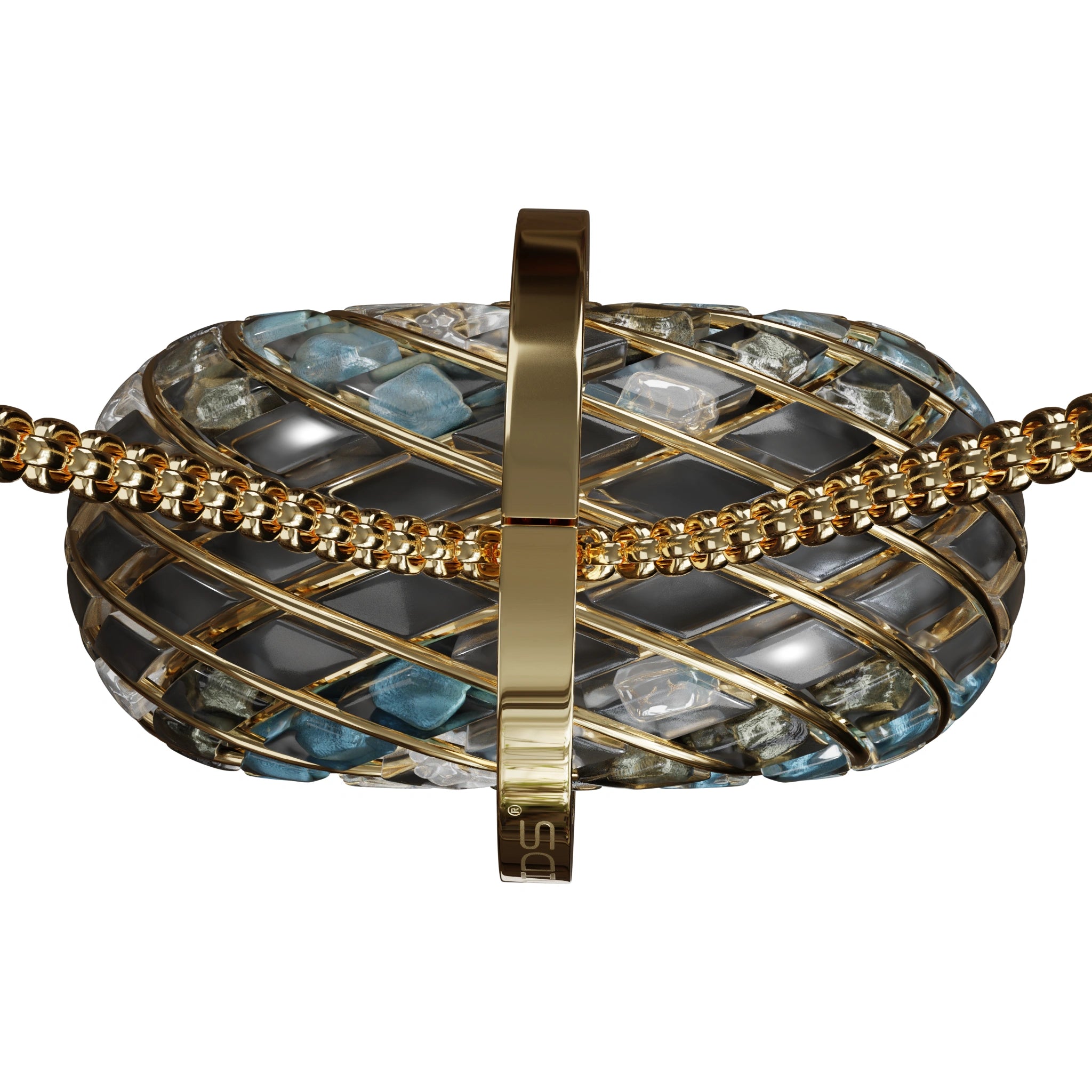 Custom Superluminal Spiral iZ Crystal Toroidal Pendant