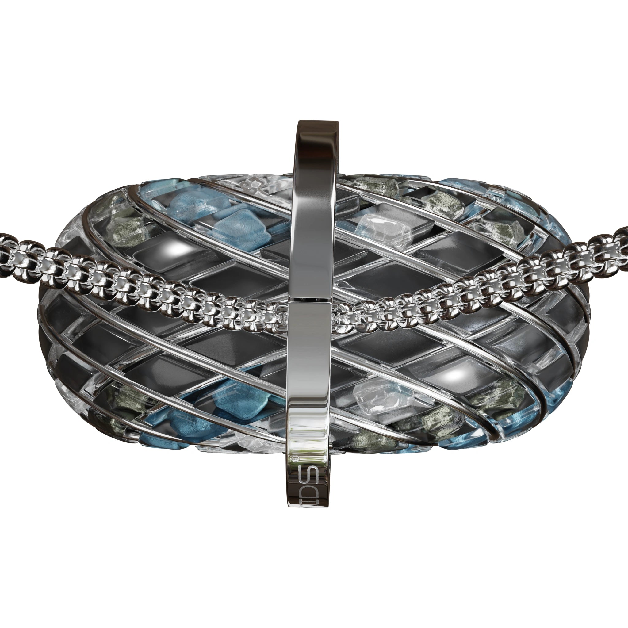 Custom Superluminal Spiral iZ Crystal Toroidal Pendant