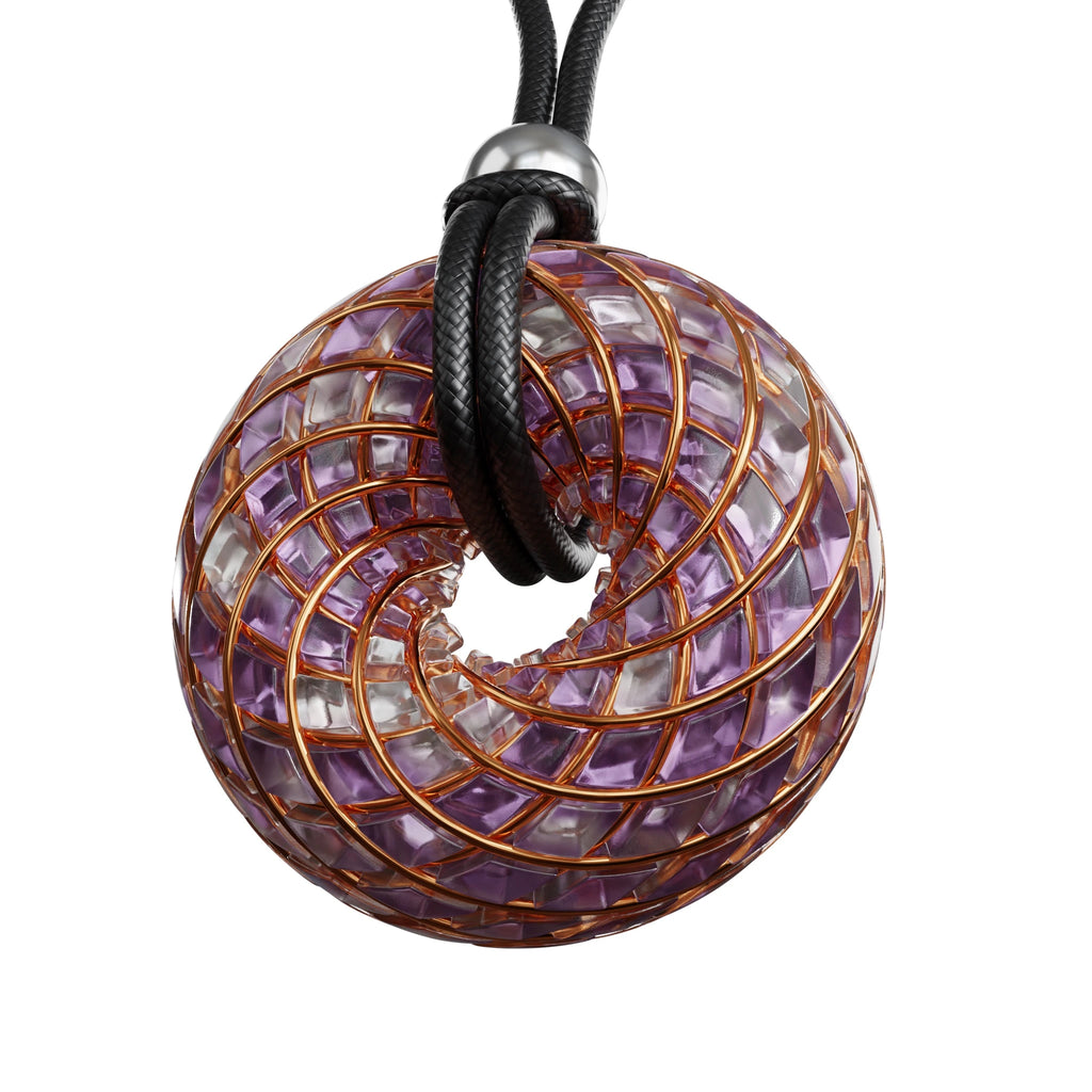 Violet Flame iTorus iZ Crystal Toroidal Pendant