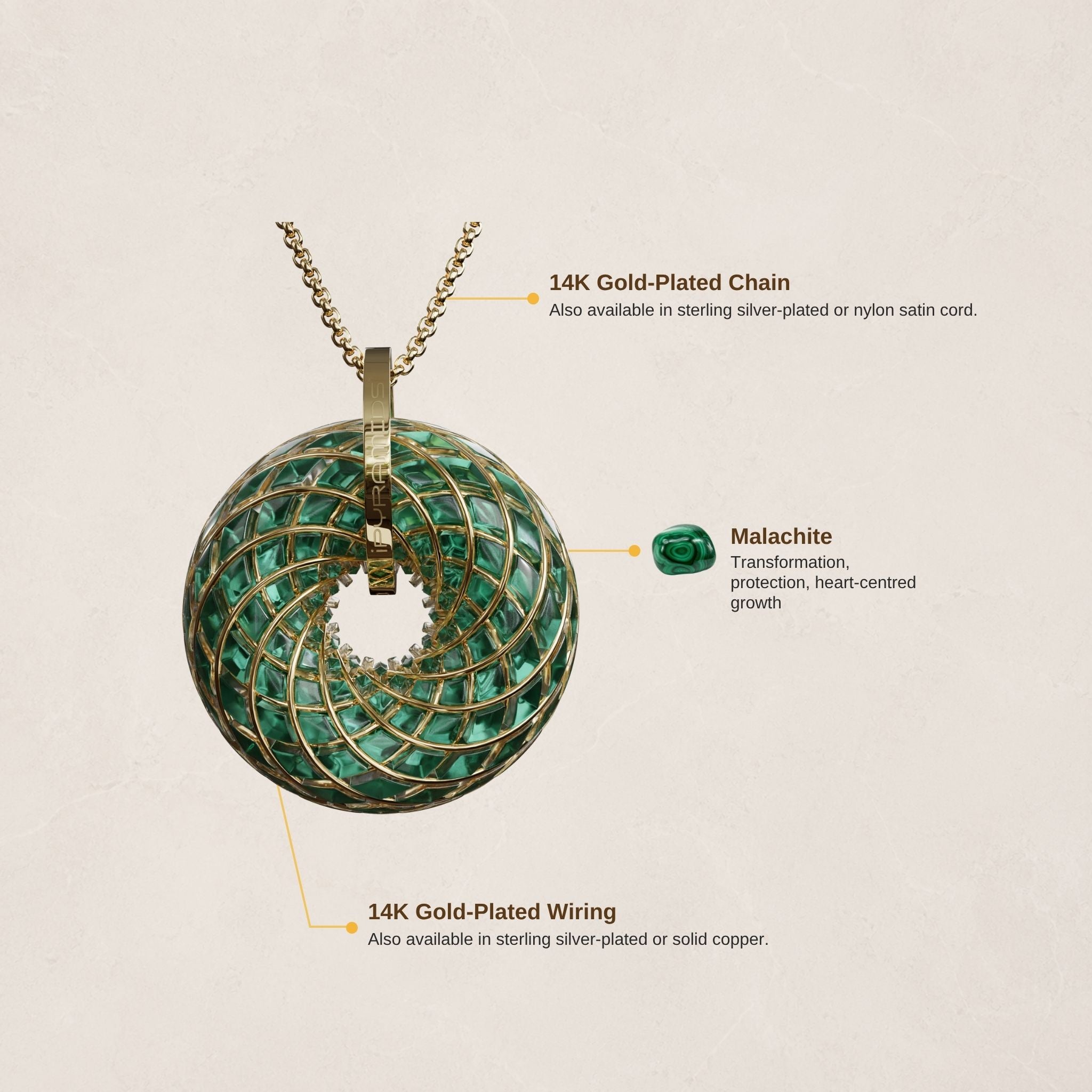 Heart Stone iTorus iZ Crystal Toroidal Pendant