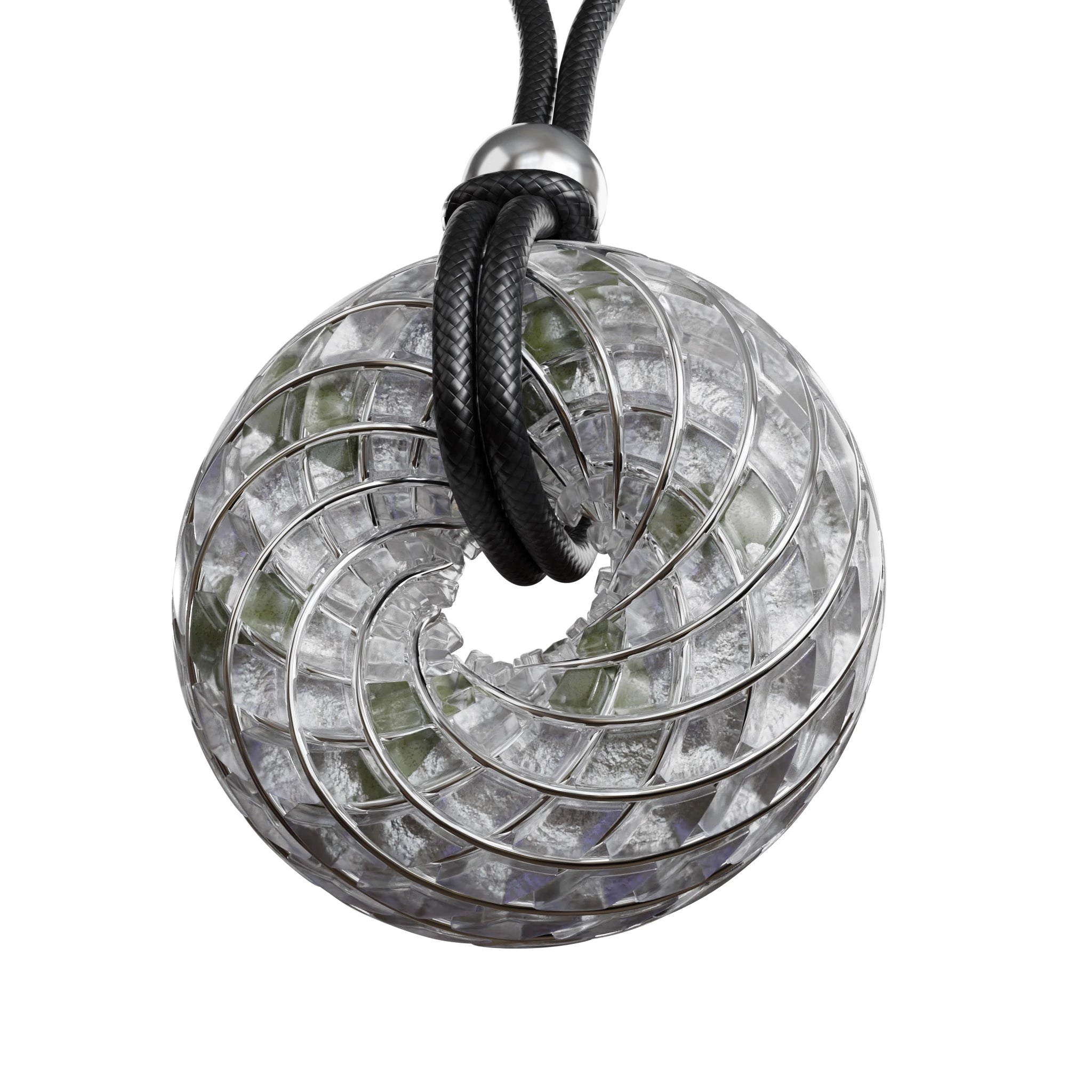 Moldavite & Angel Aura - iTorus iZ Crystal Toroidal Pendant