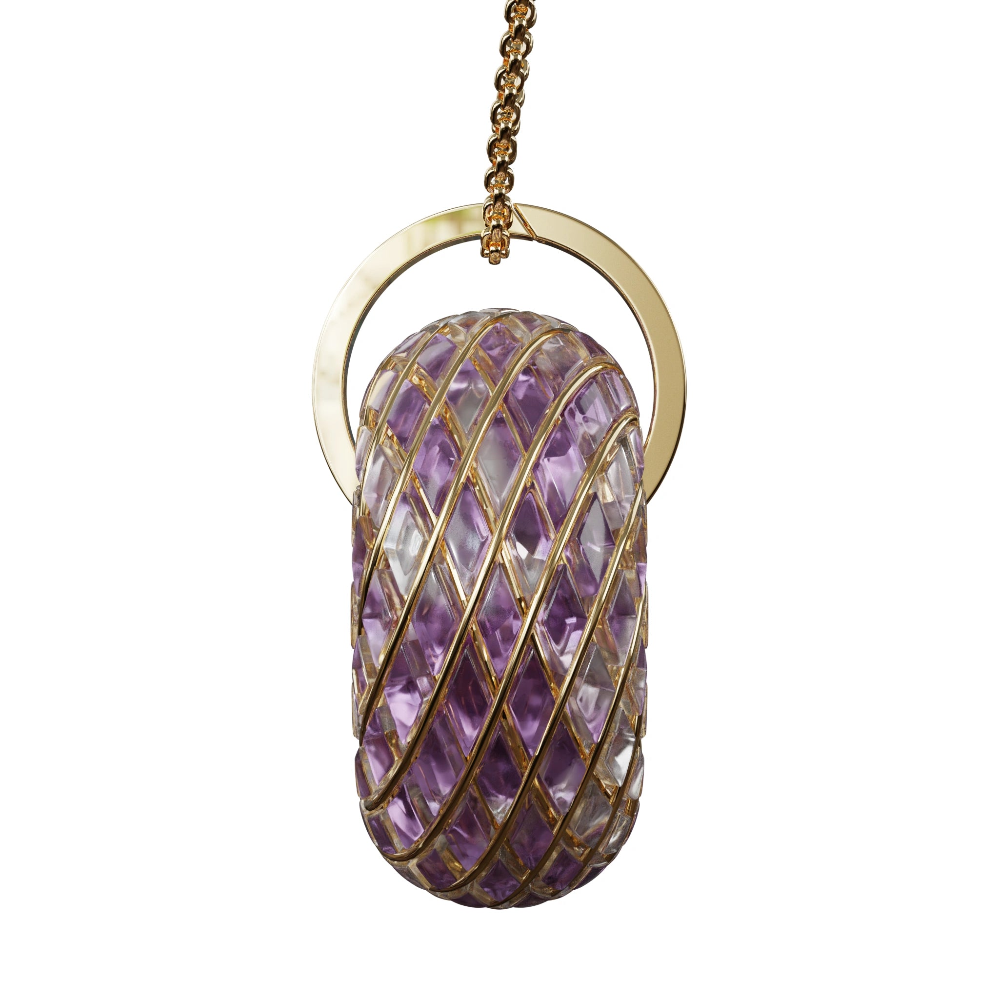 Violet Flame iTorus iZ Crystal Toroidal Pendant