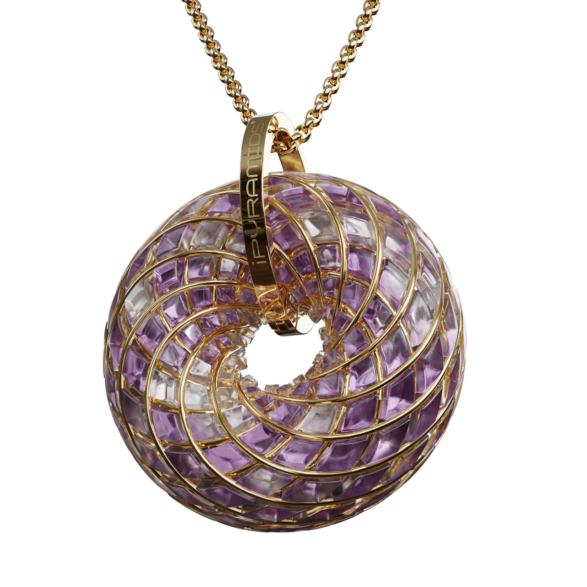 Violet Flame iTorus iZ Crystal Toroidal Pendant