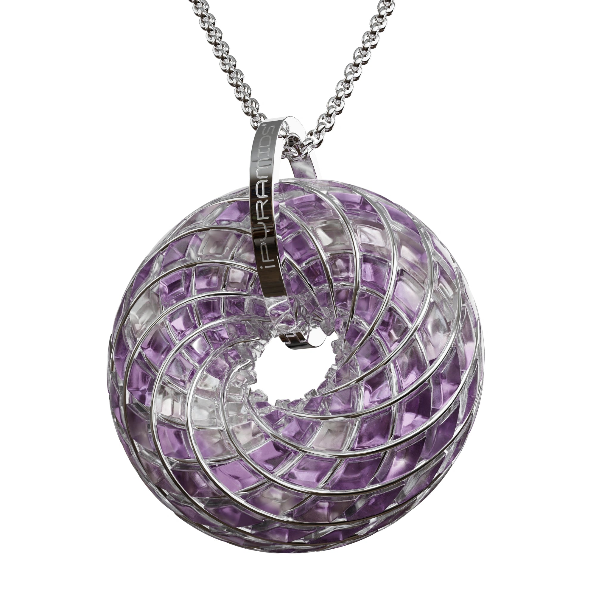 Violet Flame iTorus iZ Crystal Toroidal Pendant