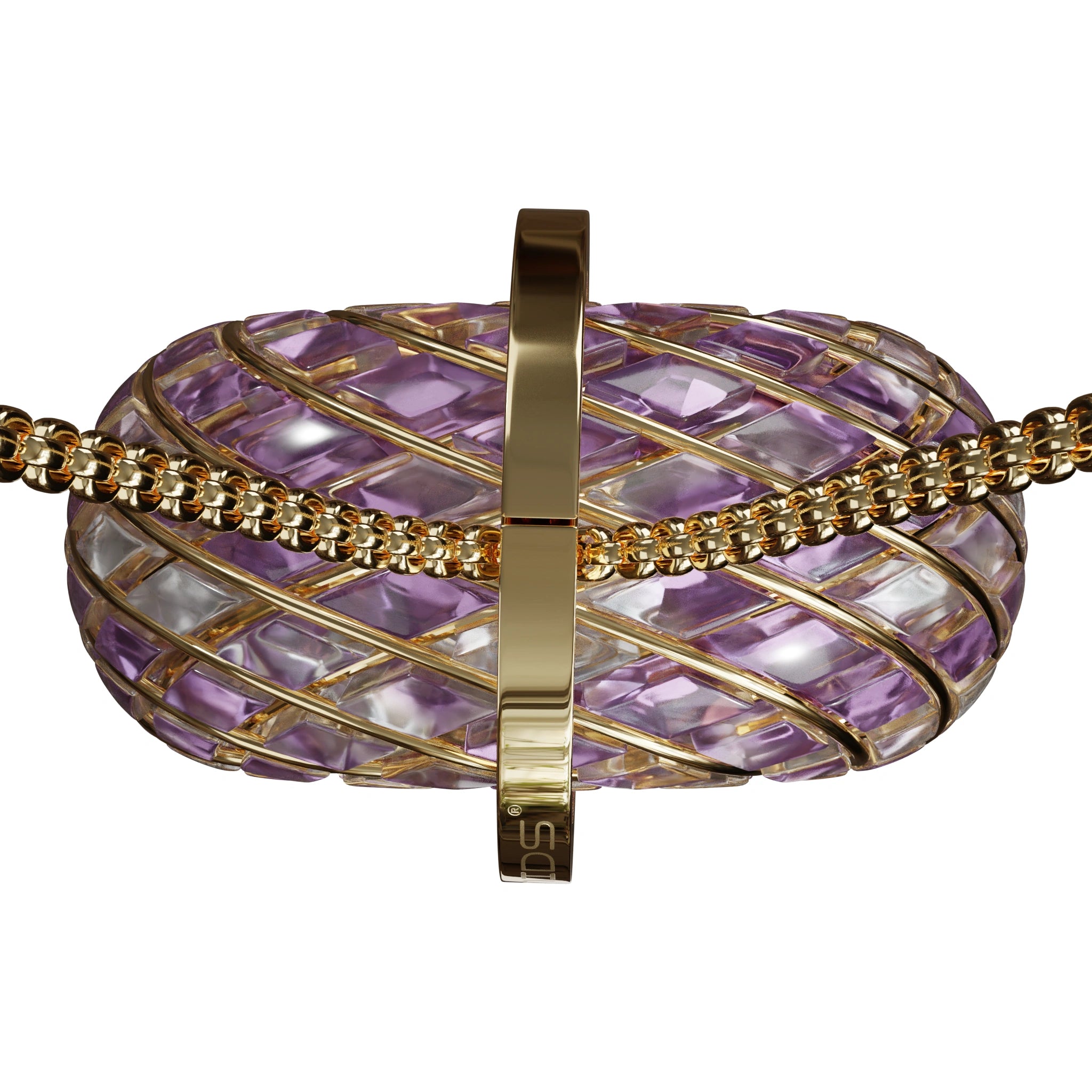 Violet Flame iTorus iZ Crystal Toroidal Pendant