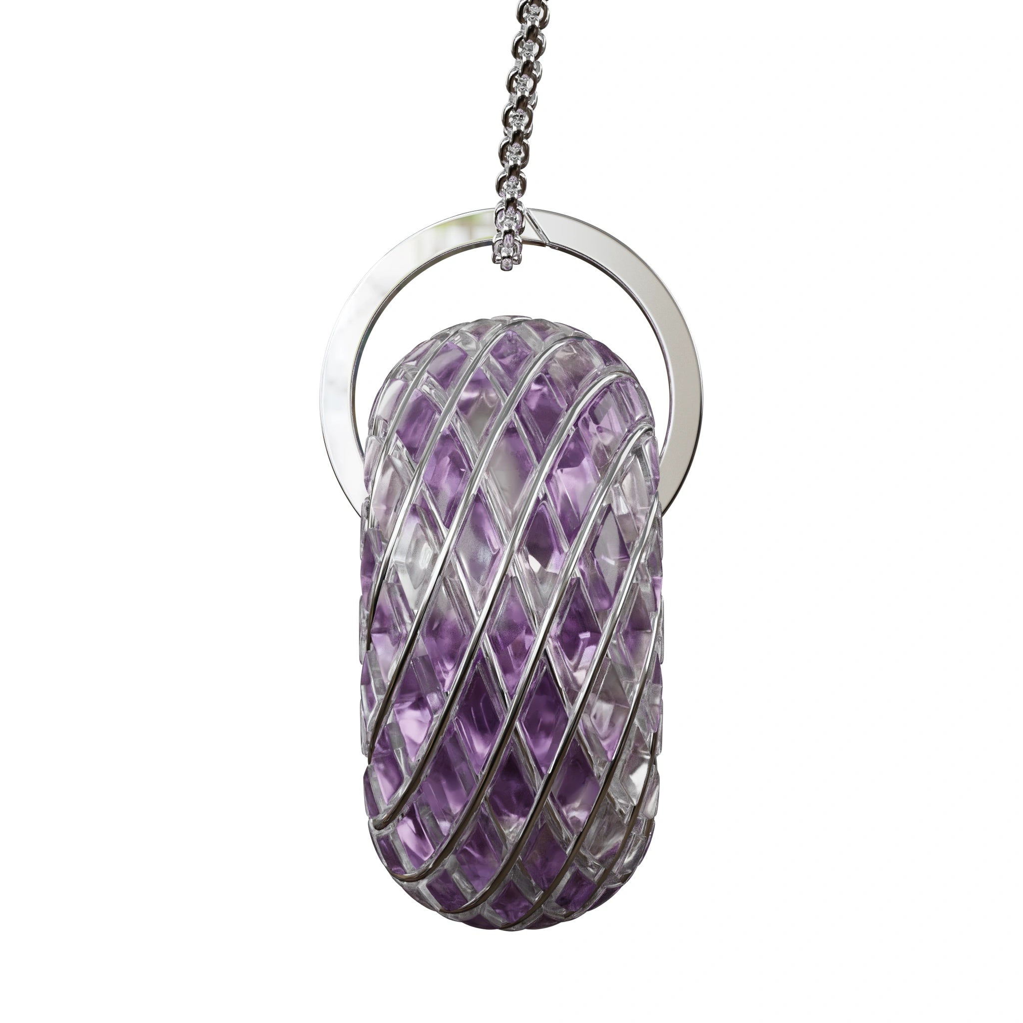 Violet Flame iTorus iZ Crystal Toroidal Pendant
