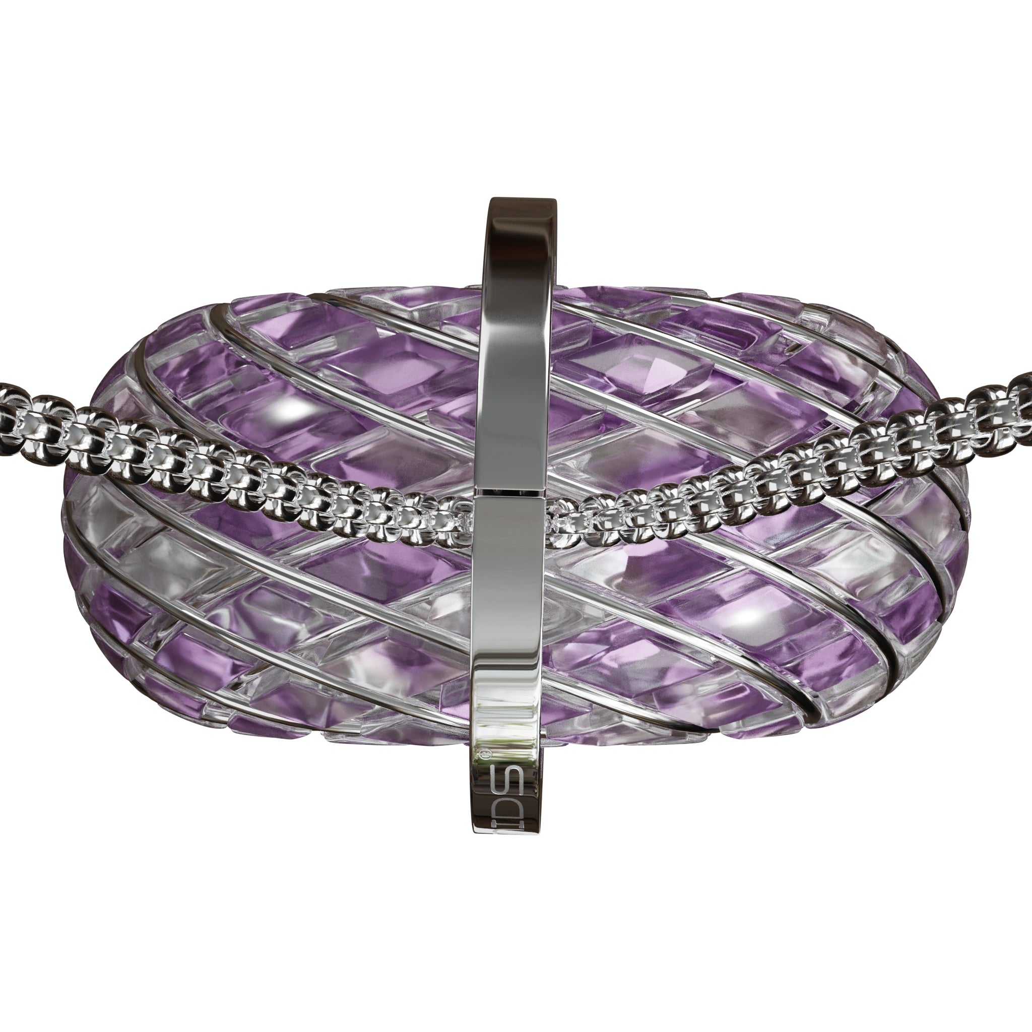 Violet Flame iTorus iZ Crystal Toroidal Pendant