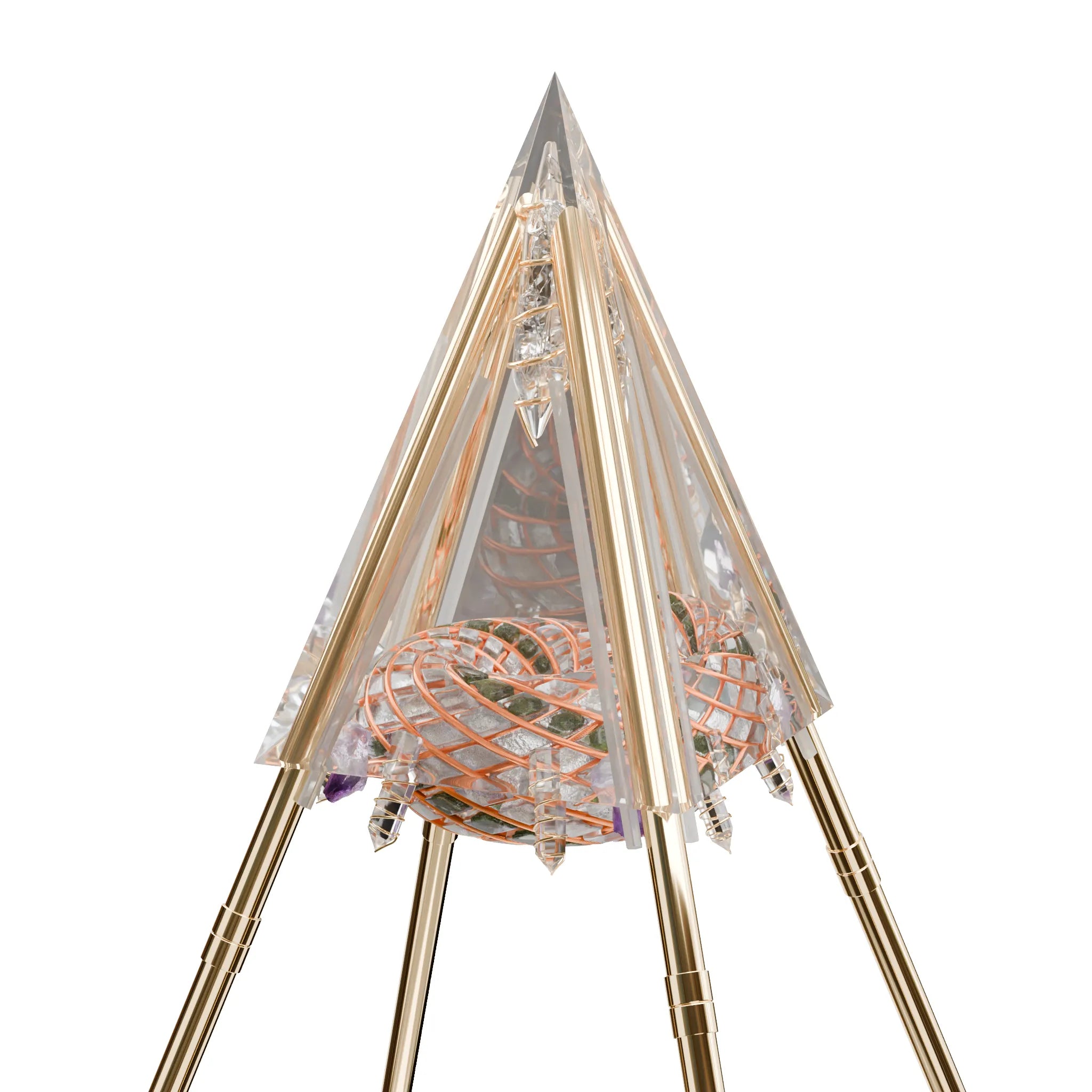 Moldavite and Angel Aura – iPyramids i9 Nubian Quantum Vortex & Shield