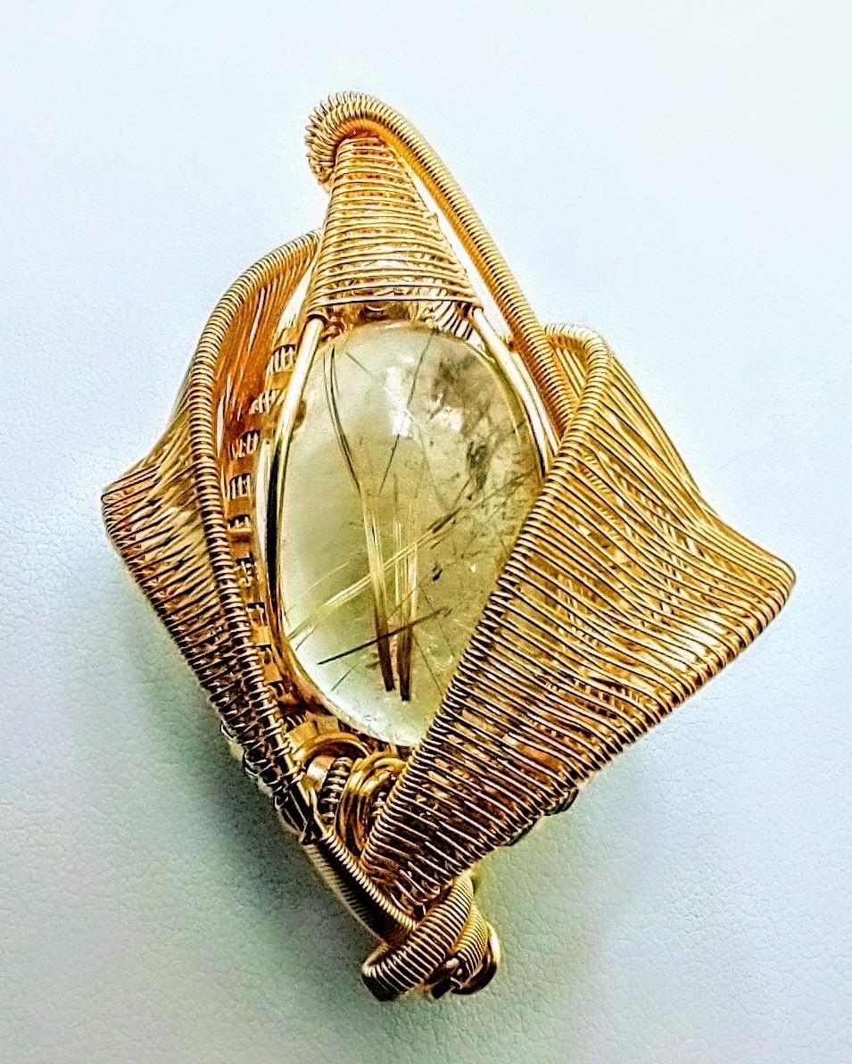 Rutilated Quartz Amulet – Golden Rutilated Quartz Amplification Amulet