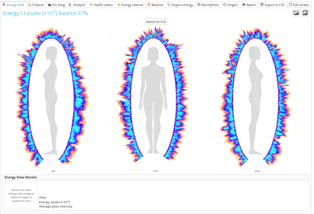 Bio-Well 3.0 Energy Scanner: Non-Invasive Biofield & Stress Analyzer